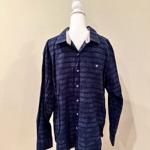Tommy Bahama Men’s Dark Blue Patterned Button Down Shirt